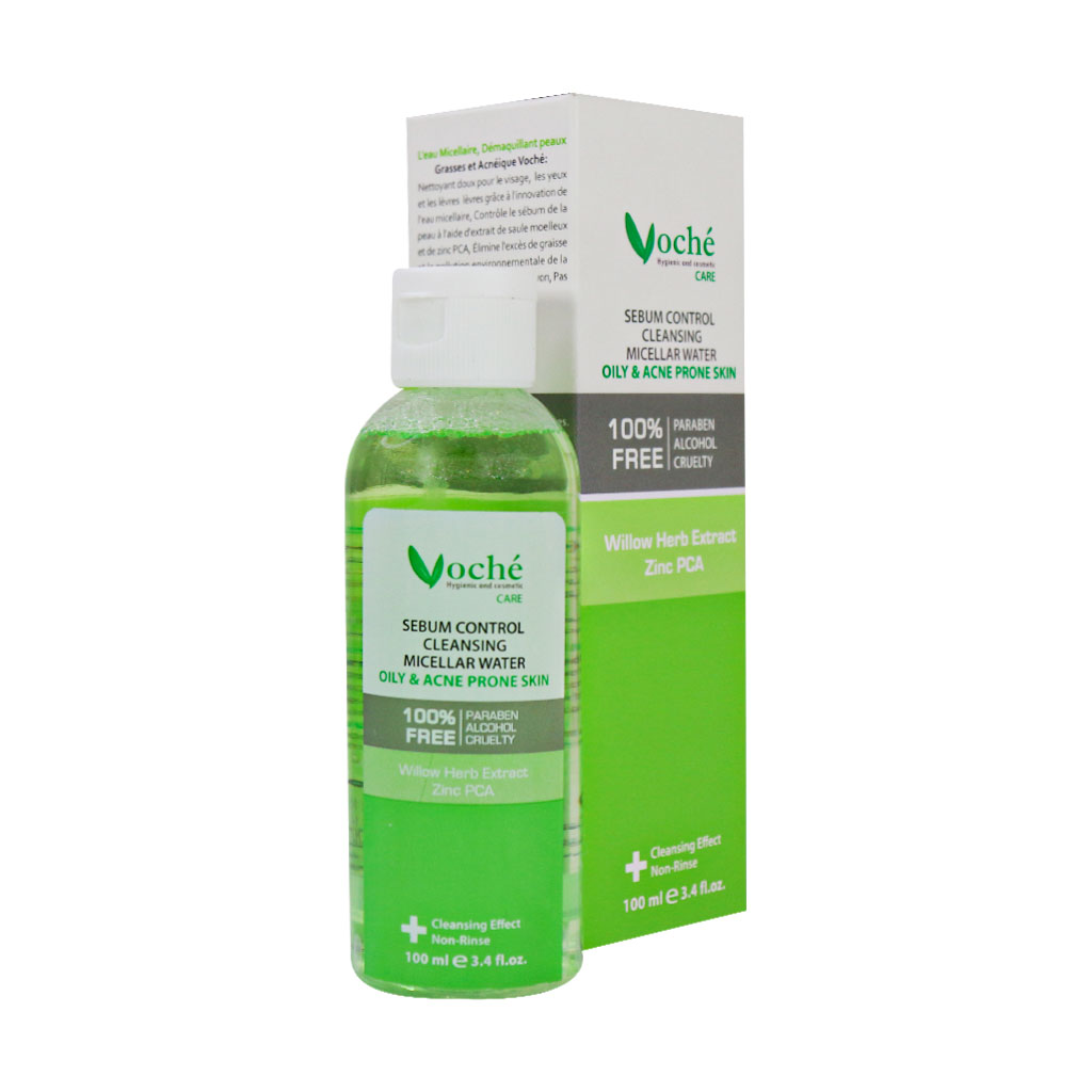  محلول پاک کننده آرایش وچه مناسب پوست چرب و مستعد‌آکنه 100 میل