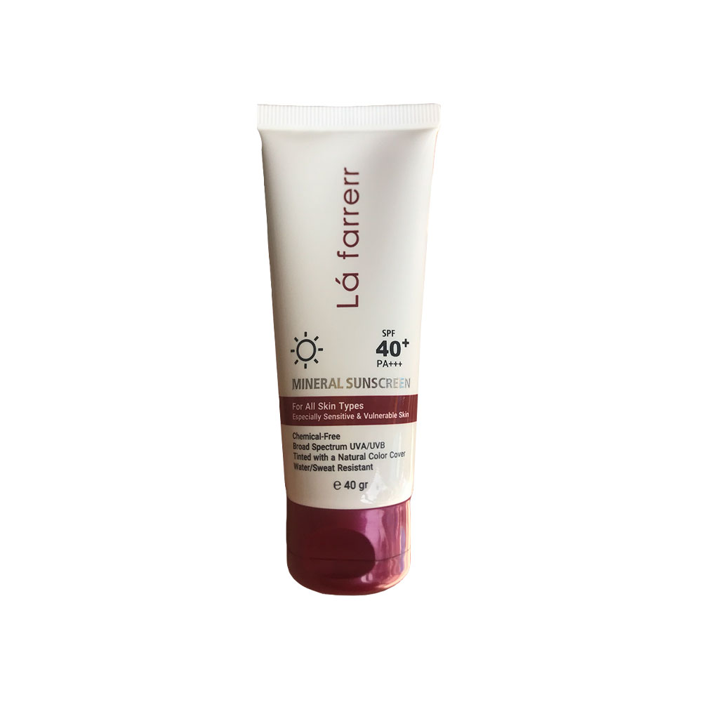  کرم ضدآفتاب رنگی لافارر با Spf40 مینرال مناسب انواع پوست – رنگ طبیعی