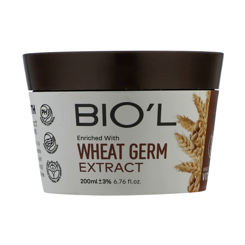 ماسک مو بیول مدل جوانه گندم مناسب موهای خشک و آسیب دیده حجم 200 میل 