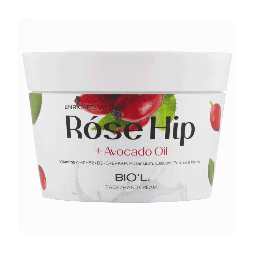 کرم مرطوب کننده دست و صورت بیول مخصوص پوست خشک و آسیب دیده حاوی عصاره رز هیپ و آووکادو حجم 200 میل