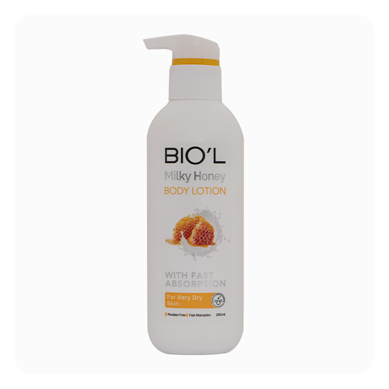 لوسیون بدن بیول مدل شیر و عسل مناسب پوست خیلی خشک حجم 250 میل