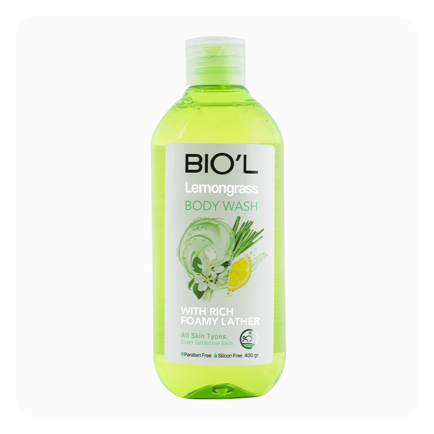 شامپو بدن بیول مدل Lemongrass با رایحه لیمو مناسب انواع پوست حجم 400 میل