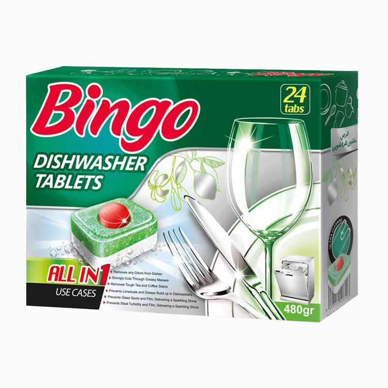 قرص ماشین ظرفشویی بینگو مدل ALL IN ONE بسته 24 عددی