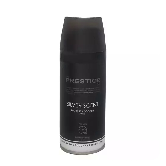  اسپری خوشبو کننده بدن مردانه پرستیژ مدل silver scent حجم 150 میل