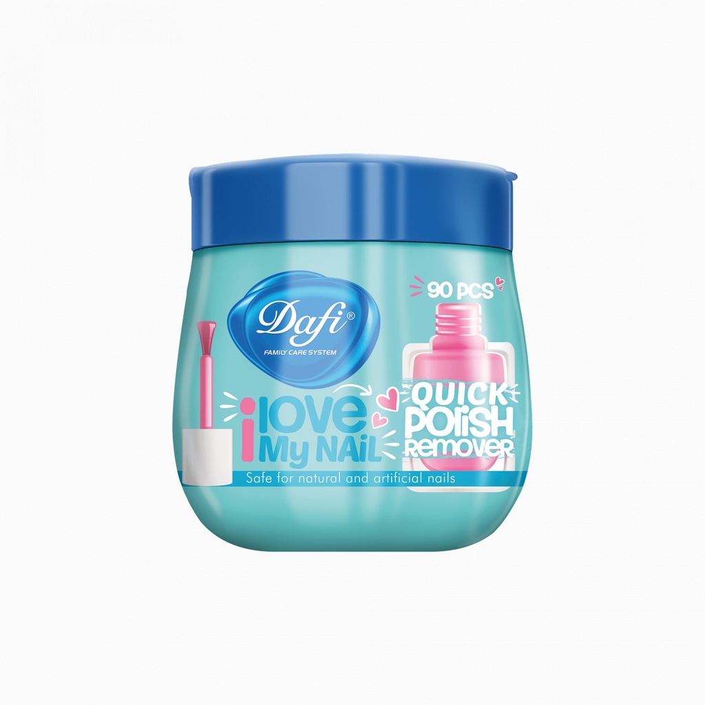 دستمال مرطوب لاک پاک کن قوطی دافی بسته 90 عددی 