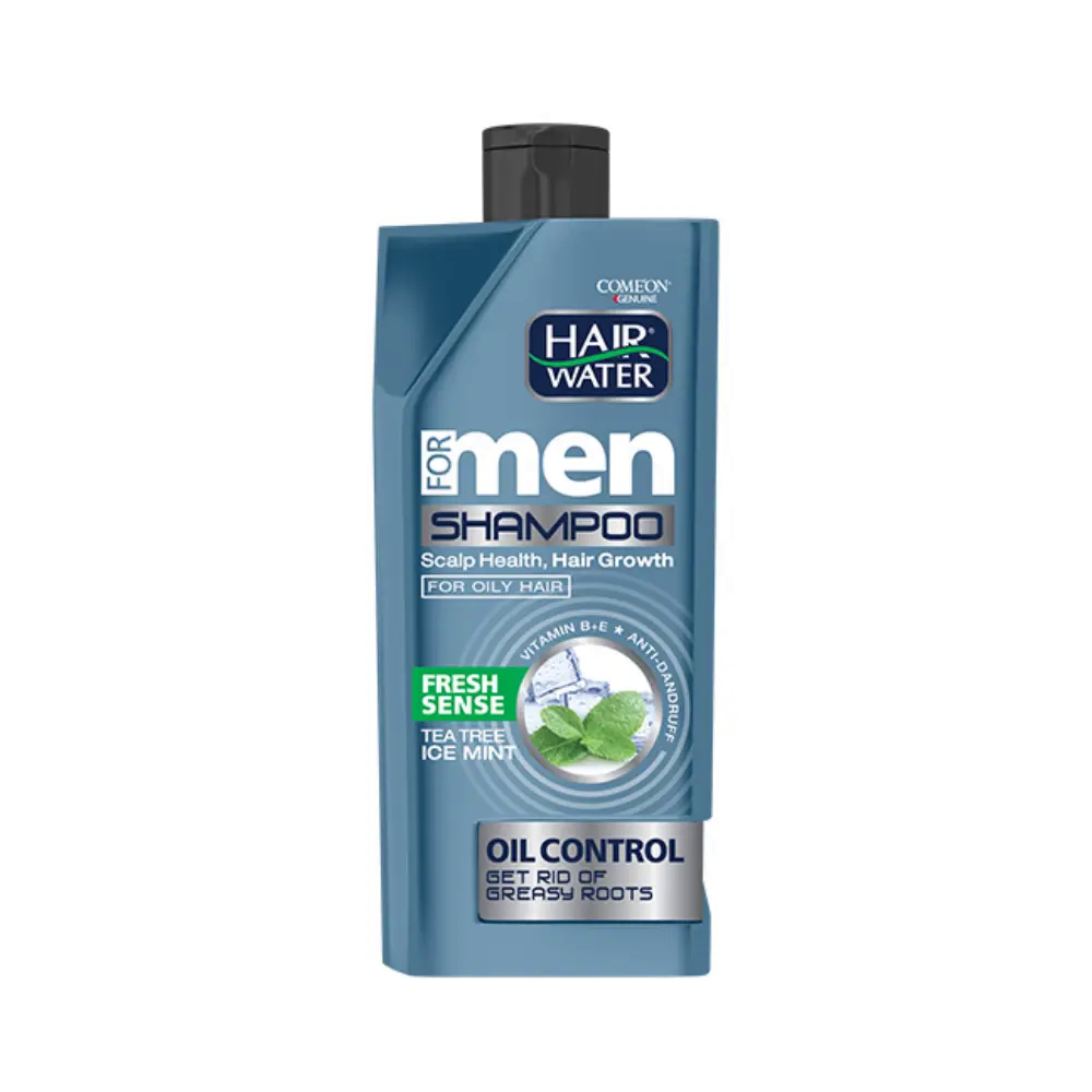 شامپو مردانه ضد شوره و خنک کننده هیرواتر کامان مناسب موهای چرب حجم 410 میل 