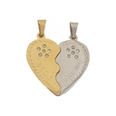 پلاک ست دو تیکه استیل قلب مدل Best Friends