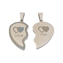 پلاک ست دو تیکه استیل قلب