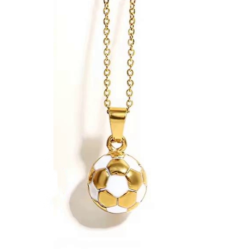 گردنبند استیل مدل توپ فوتبال چهل تکه 
