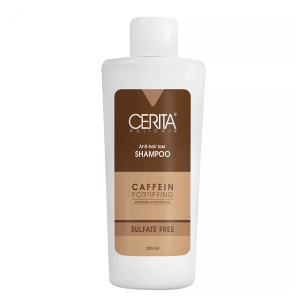 شامپو کافئین بدون سولفات سریتا مناسب موهای خشک و معمولی حجم 200 میل