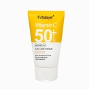 فلوئید ضد آفتاب رنگی ویتالیر با SPF50 دارای ویتامین C مناسب انواع پوست حجم 50 میل-بژ روشن