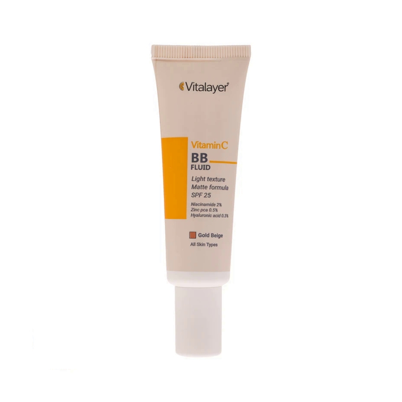 کرم پودر BB ویتالیر مدل Vitamin C حجم 30 میل-گلد بژ