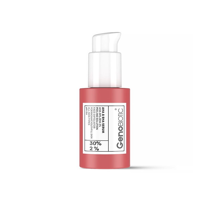 سرم لایه بردار صورت (حاوی آلفا و بتا هیدروکسی اسید) ژنوبایوتیک مناسب انواع پوست حجم 30 میل