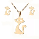 نیم ست استیل مدل گربه اشرافی کد w-se-309