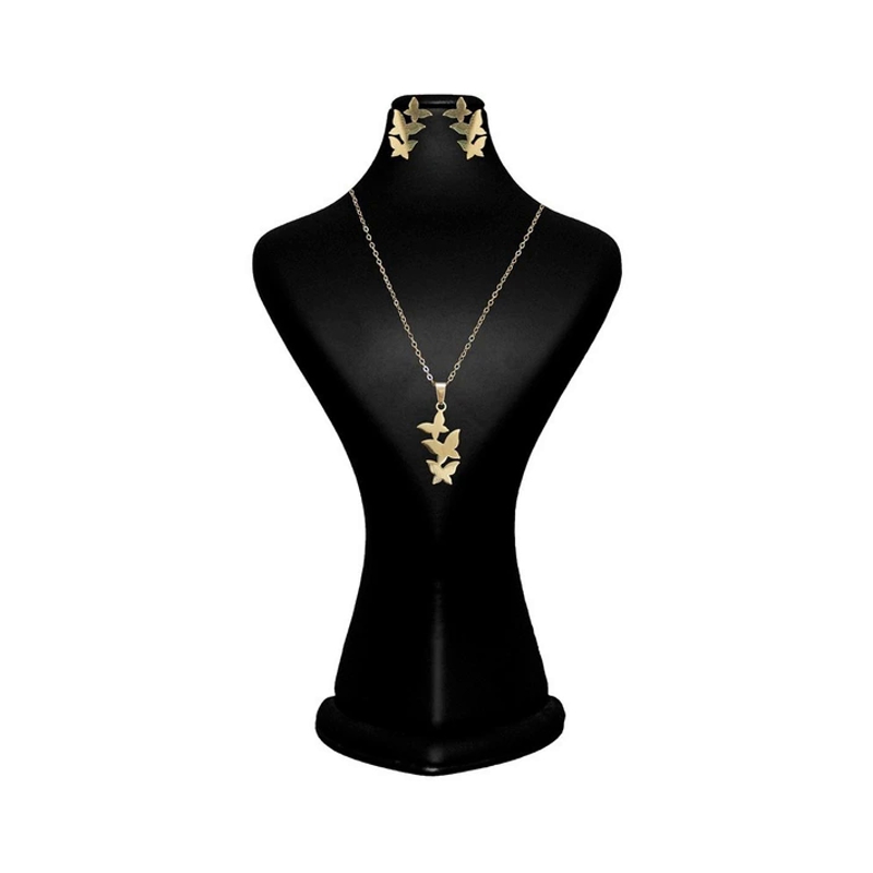 نیم ست استیل مدل پروانه سه تایی کد w-se-316