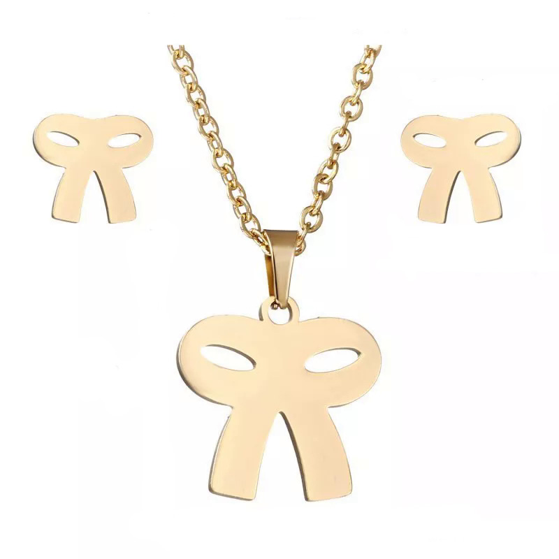 نیم ست استیل مدل پاپیون کد w-se-323