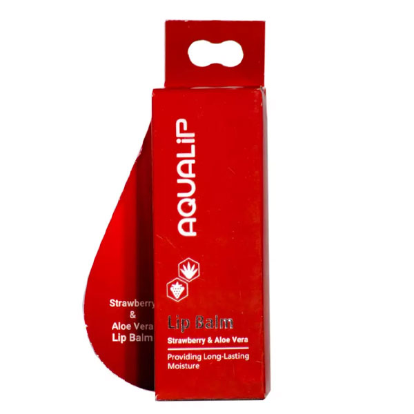 بالم لب حاوی توت فرنگی و آلوئه ورا حجم 10 میل آکوالیپ