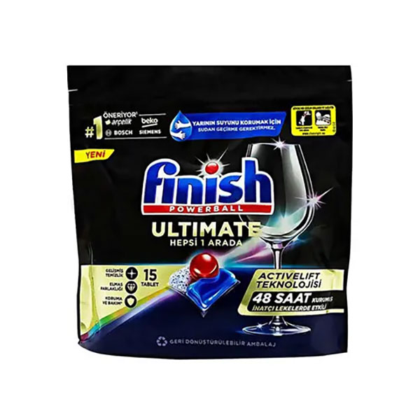 قرص ماشین ظرفشویی فینیش مدل ultimate hepsi 1 arada بسته 15 عددی 