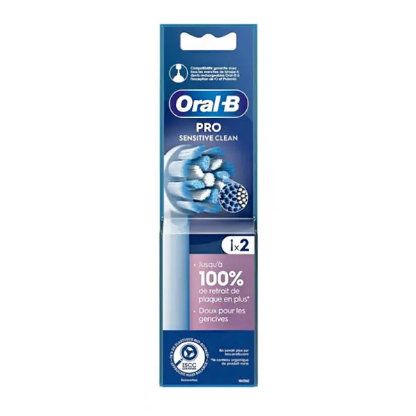 سری یدک بسته 2 عددی مسواک برقی اورال بی Oral-B مدل Pro Sesitive Clean  