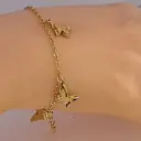 دستبند زنانه استیل آویزدار مدل پروانه کد w-br-90