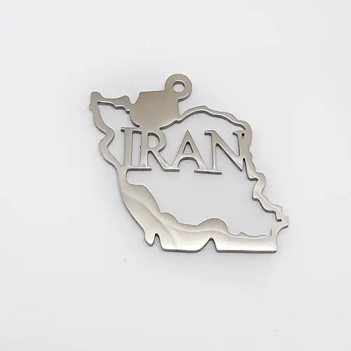 گردنبند استیل مدل نقشه ایران 