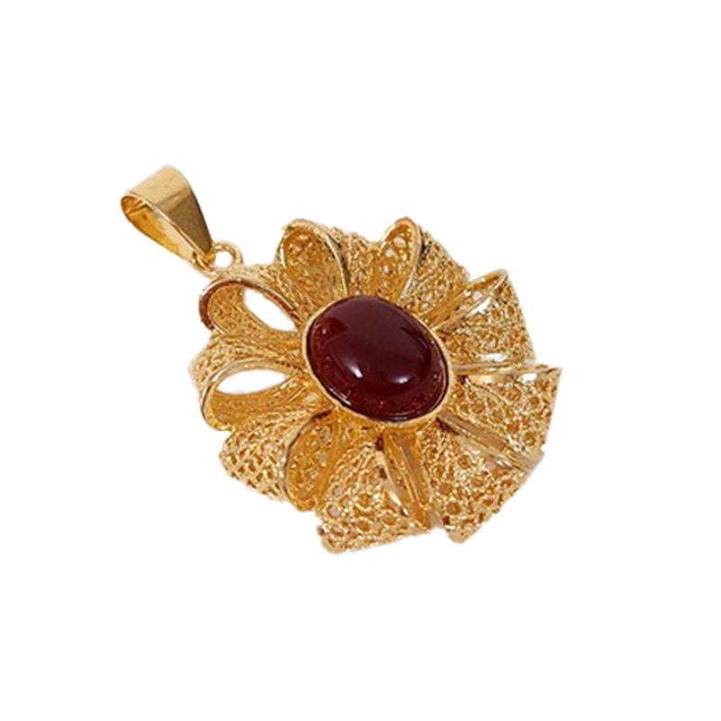 گردنبند نگین عقیق و فیروزه