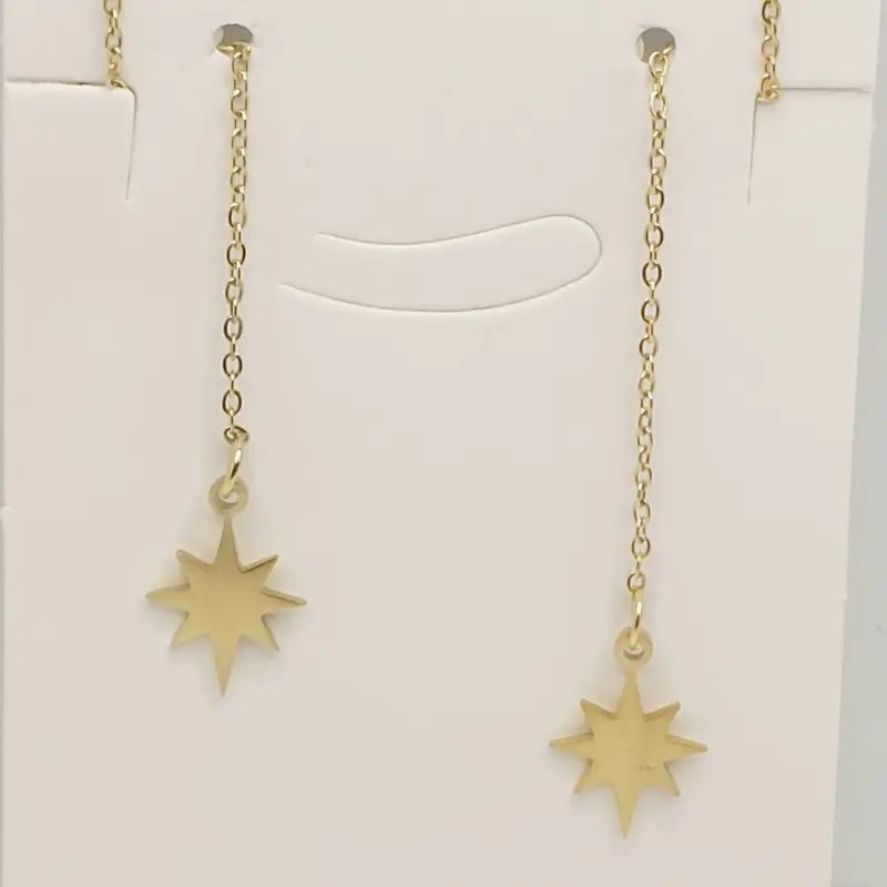 گوشواره بخیه ای طرح ستاره کد w-er-058