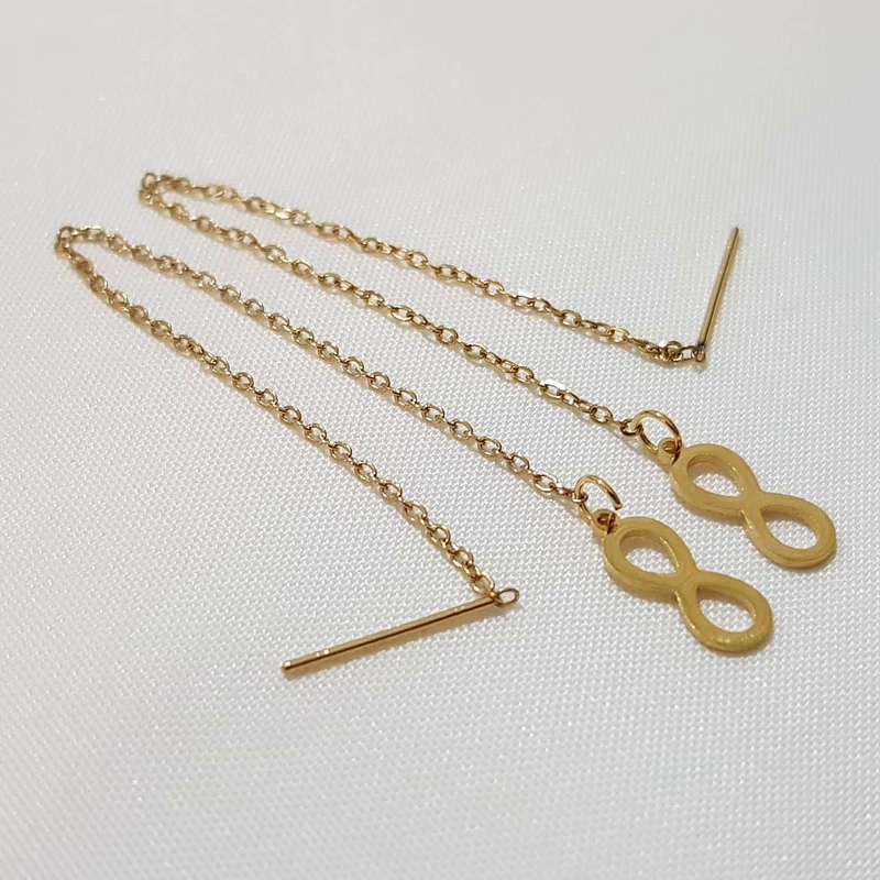 گوشواره بخیه ای مدل بی نهایت کد w-er-052