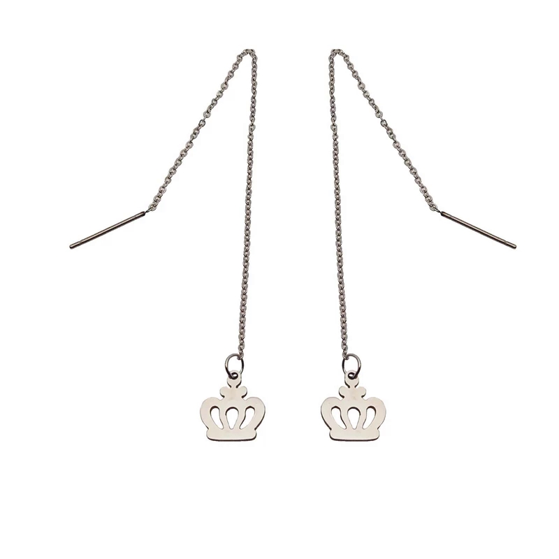 گوشواره بخیه ای مدل تاج کد w-er-059