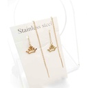 گوشواره بخیه ای مدل تاج کد w-er-069