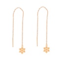 گوشواره بخیه ای مدل دانه برف کد w-er-070