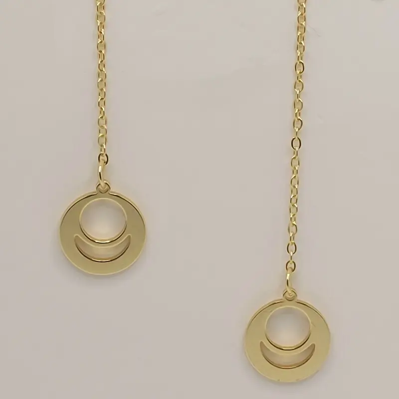 گوشواره بخیه ای مدل دایره کد w-er-031