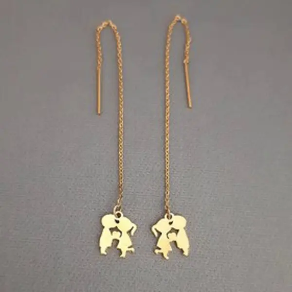 گوشواره بخیه ای مدل دختر و پسر کد w-er-055