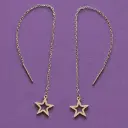 گوشواره بخیه ای مدل ستاره کد w-er-045