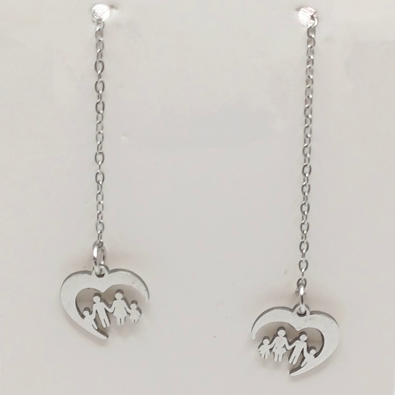 گوشواره بخیه ای مدل قلب کد w-er-027