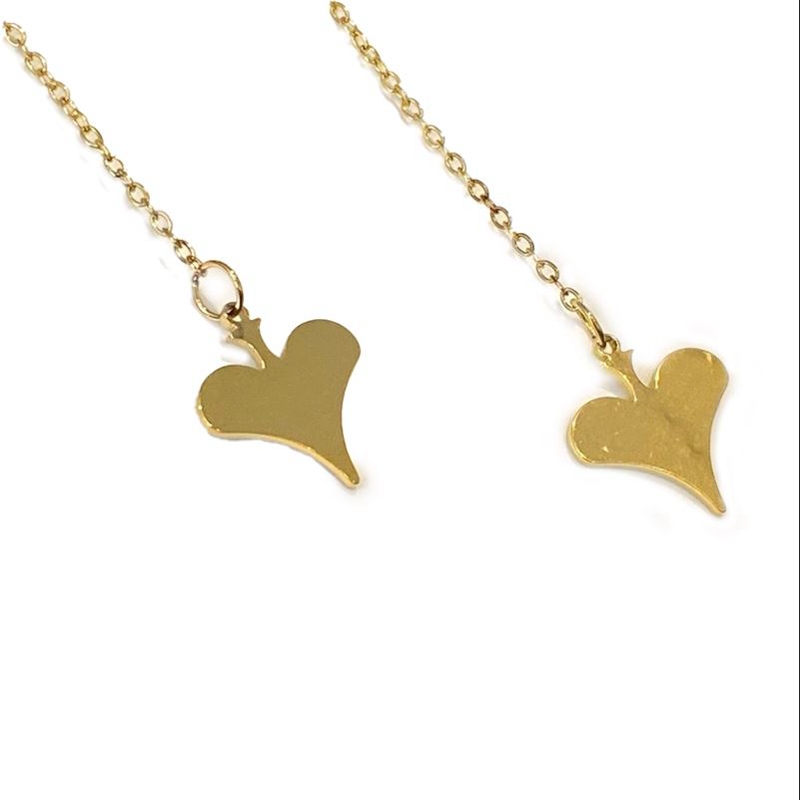 گوشواره بخیه ای مدل قلب کد w-er-053