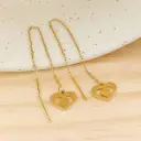 گوشواره بخیه ای مدل قلب کد w-er-054