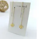 گوشواره بخیه ای مدل قلب کد w-er-054