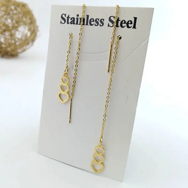 گوشواره بخیه ای مدل قلب کد w-er-066