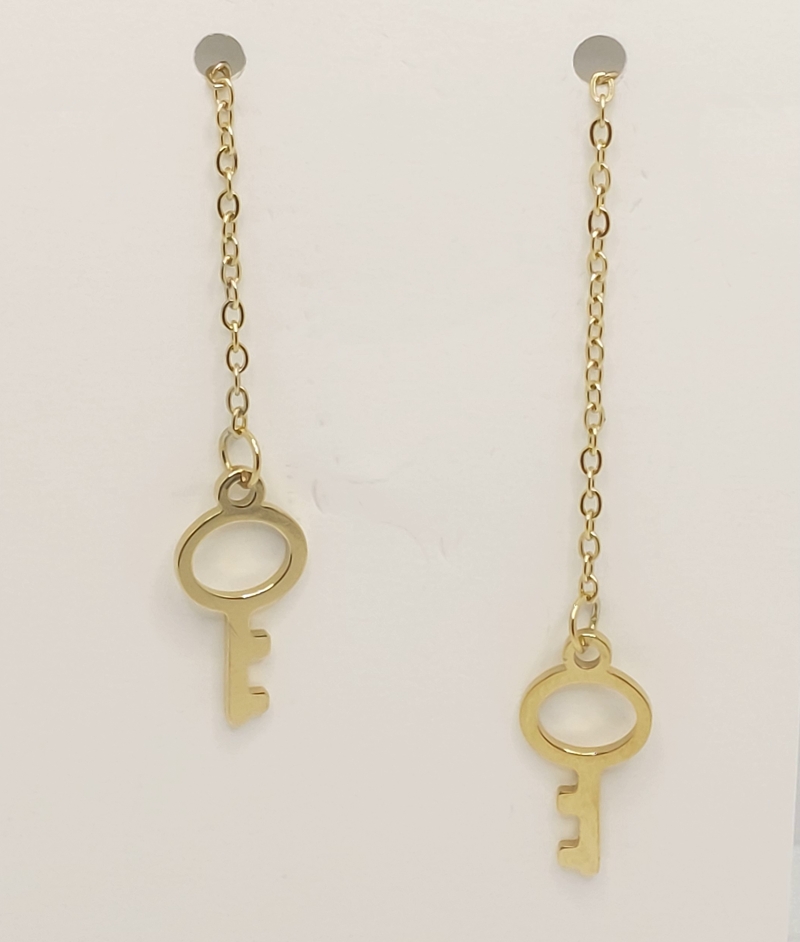 گوشواره بخیه ای مدل کلید کد w-er-044