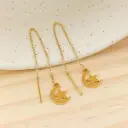 گوشواره بخیه ای مدل ماه و ستاره کد w-er-064