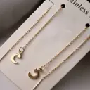 گوشواره بخیه ای مدل ماه و ستاره کد w-er-38