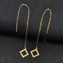 گوشواره بخیه ای مدل مربعی کد w-er-49