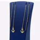 گوشواره زنانه مدل بخیه طرح لنگر کد w-er-061