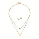 نیم ست استیل دو ردیفه مثلث نگین دار کد w-se-201