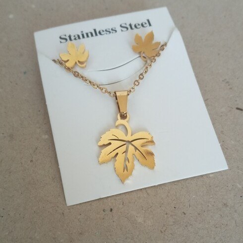 نیم ست استیل مدل برگ