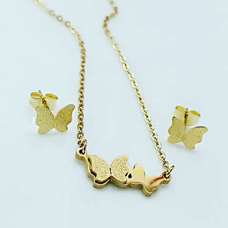 نیم ست استیل مدل پروانه کد w-se-322