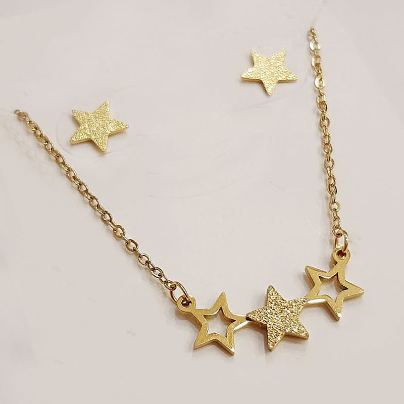 نیم ست استیل مدل ستاره کد w-se-320