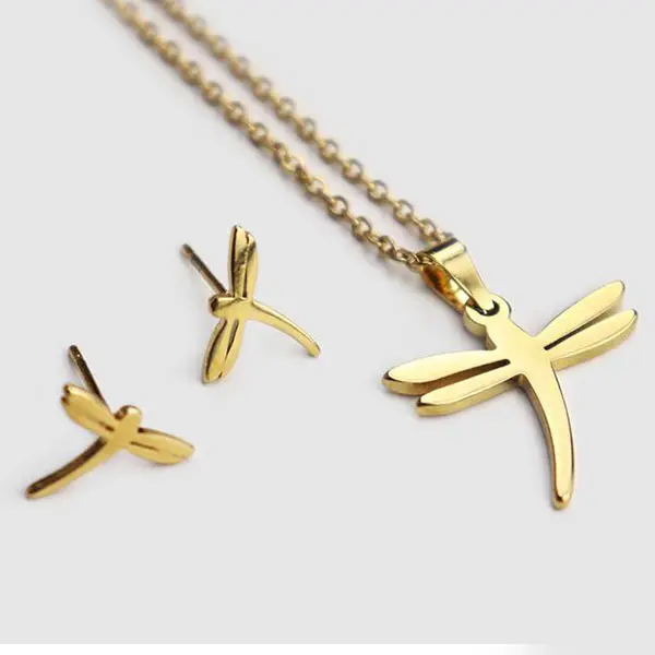 نیم ست استیل مدل سنجاقک کد w-se-308 