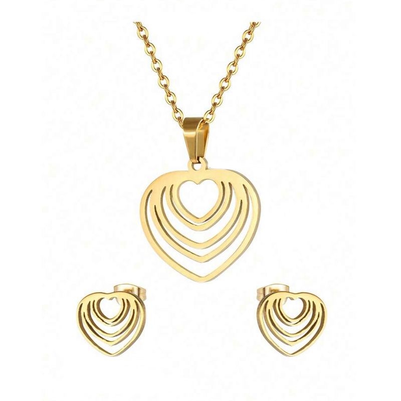 نیم ست استیل مدل قلب